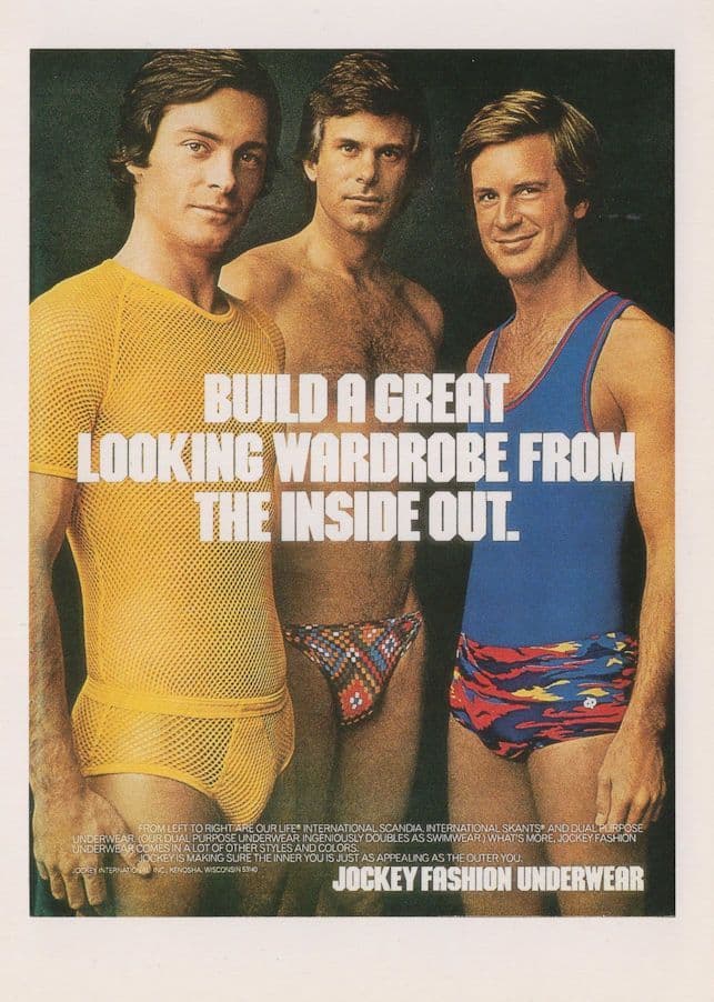 Jockey Fashion Underwear Pants Swimwear 1970s Advertising Postcard