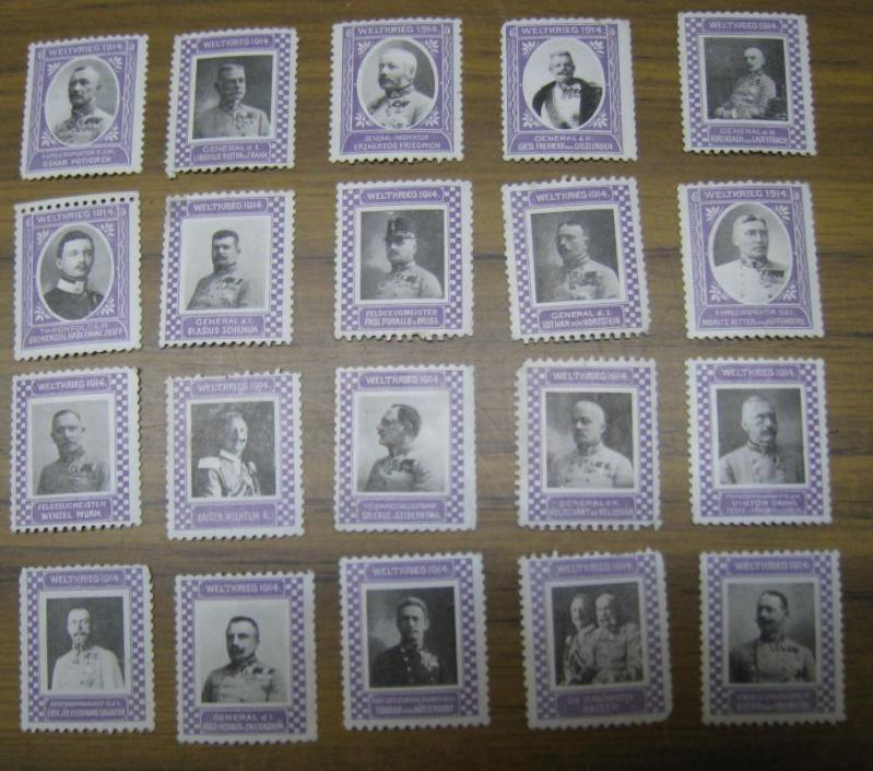 Konvolut mit 20 Reklamemarken ' Weltkrieg 1914 ' - Enthalten: Kaiser ...