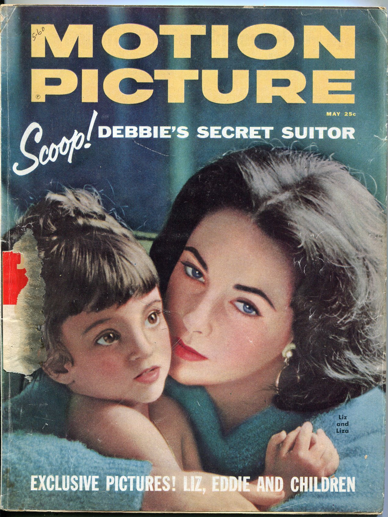 Motion Picture Magazine May 1960- Liz Taylor- Elvis Presley- Audrey Hepburn [Very Good] [Softcover]