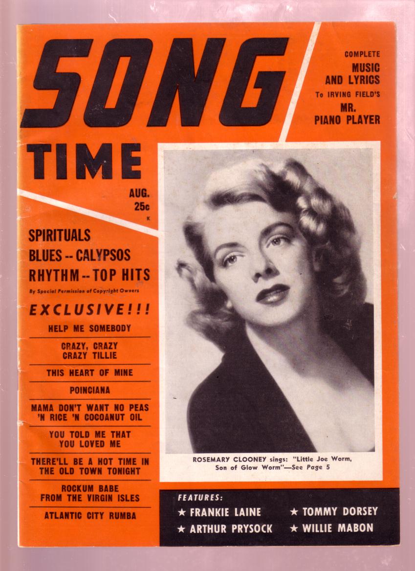SONG TIME AUG 1953ROSEMARY CLOONEYTOMMY DORSEYFISHER FN Fine