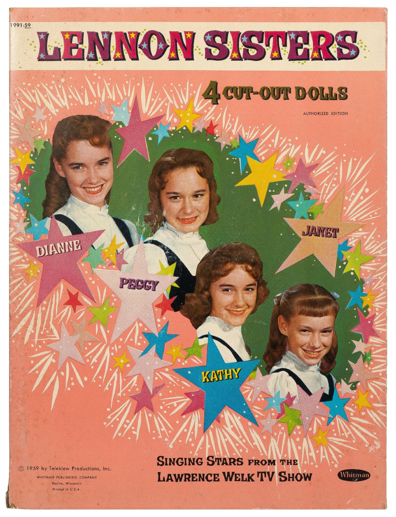 Lennon Sisters 4 Cut Out Dolls Very Good Unbound 1959 Between the Covers Rare Books Inc. ABAA