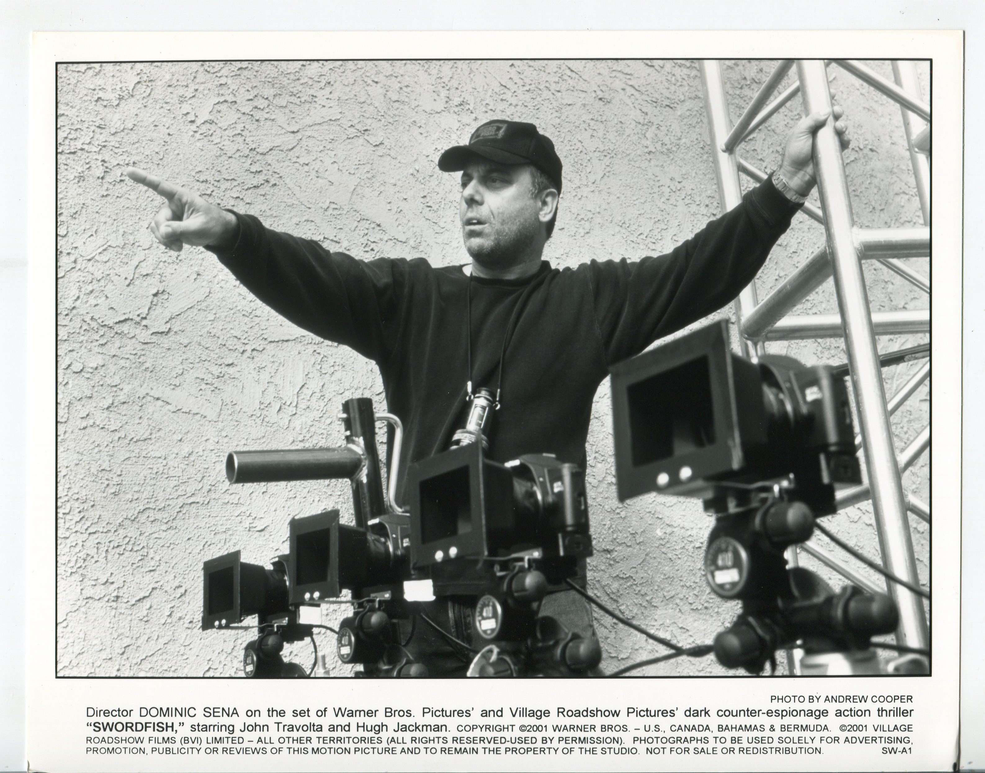 Swordfish Director Dominic Sena Camera 8x10 B&W Still VG Photograph