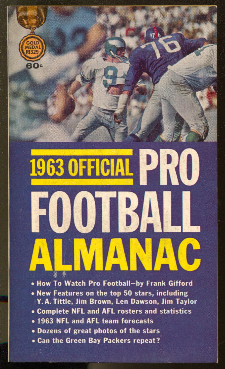 Pro Football Almanac 1963-Y.A. Tittle-Jim