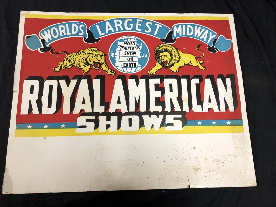 Royal American Shows Circus Poster- Lion and Tiger art [Softcover]
