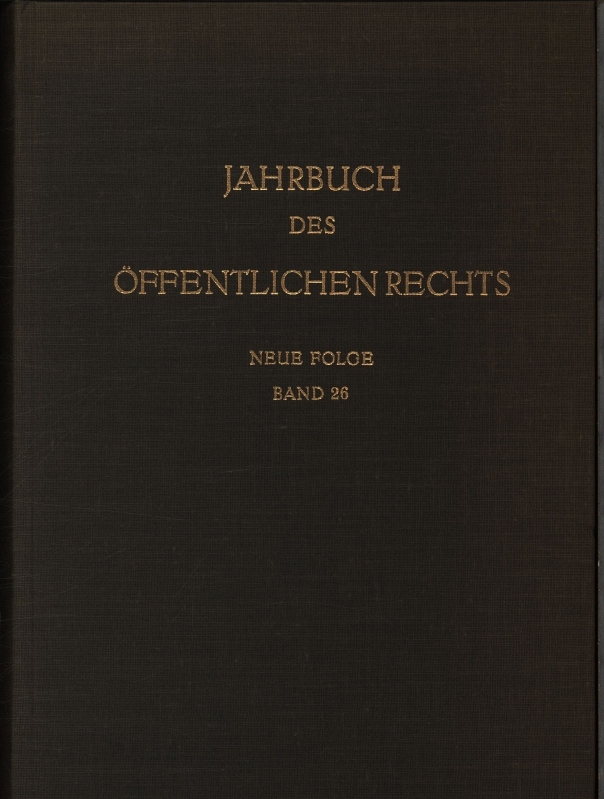 Jahrbuch des offentlichen rechts der gegenwart. Neue folge.