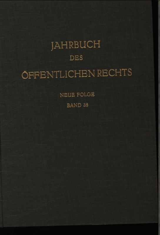 Jahrbuch des offentlichen rechts der gegenwart. Neue folge.