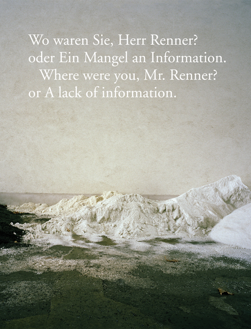 Wo waren Sie, Herr Renner? oder ein Mangel an Information - Renner, Volker