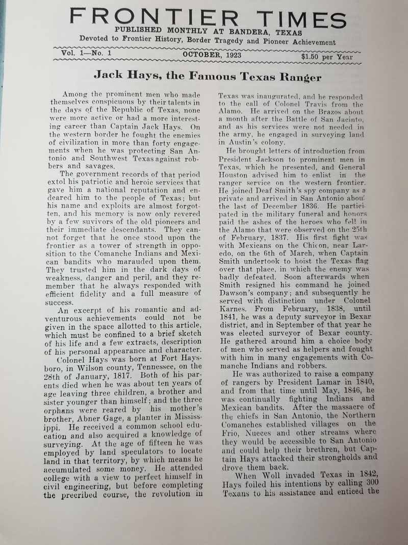 original texas rangers jack hayes