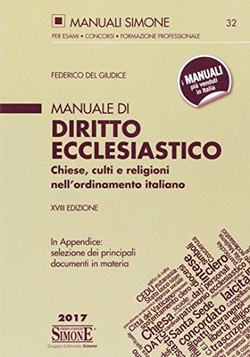 Manuale di diritto ecclesiastico. Chiese, culti e religioni nell'ordinamento italiano - Del Giudice, Federico