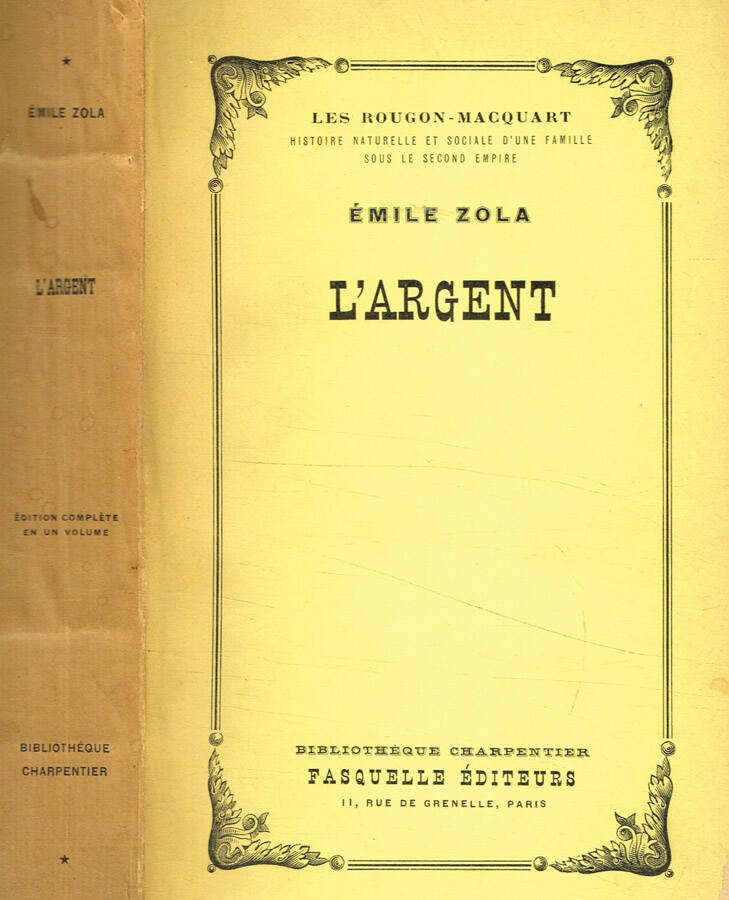 L'argent - Emile Zola