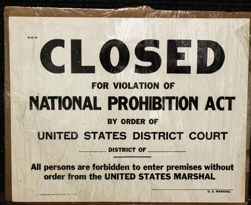 Trinx NPA National Prohibition Act Closed For Violation Volstead Act 18th  Amendment Vintage Style Sign Matted Framed Art Wall Decor 20x26 Framed On  Paper Print