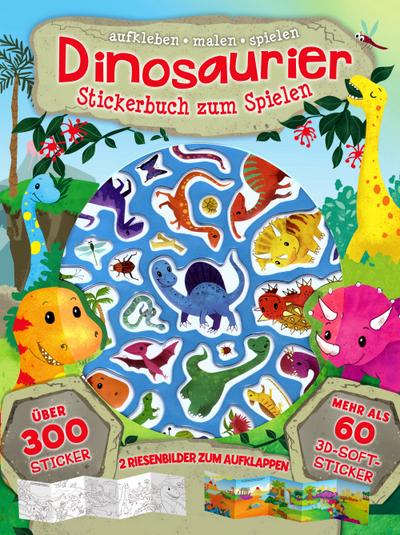 Dinosaurier: Stickerbuch zum spielen