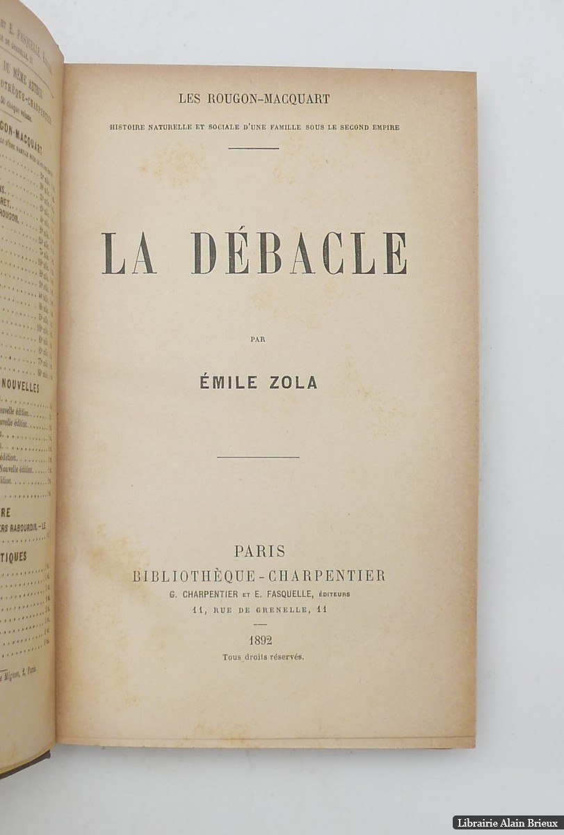 La Débâcle - ZOLA, Émile