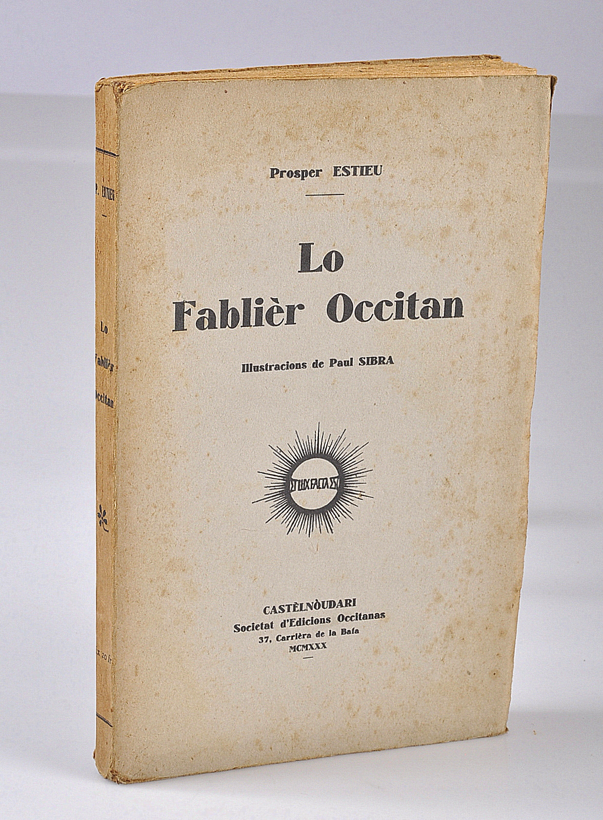 Page De Garde Occitan Lo Fablièr Occitan de ESTIEU Prosper: Assez bon Couverture souple (1930) Edition originale., Signé par l'auteur | Librairie Alain Pons
