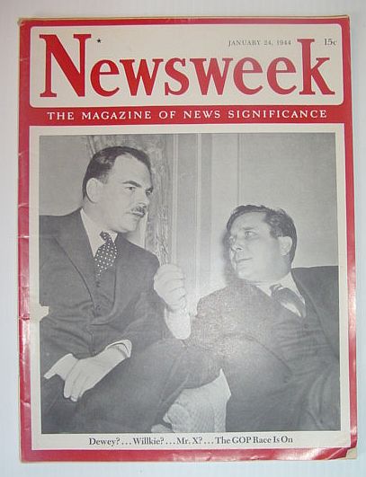 Newsweek Magazine, January 24, 1944 *JFK HOME FOR 30 DAYS OF LEAVE* Multiple Contributors [Satisfaisant] [Couverture souple]