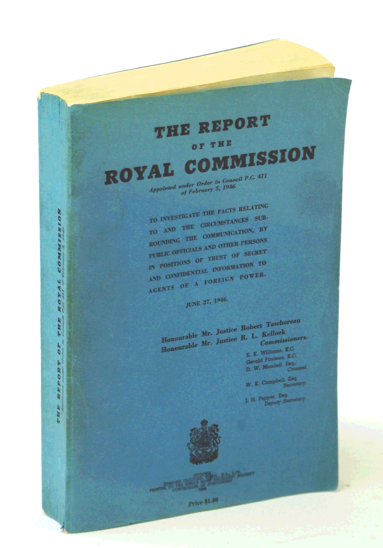 Report of the Royal Commission Appointed to Investigate Facts Relating ...