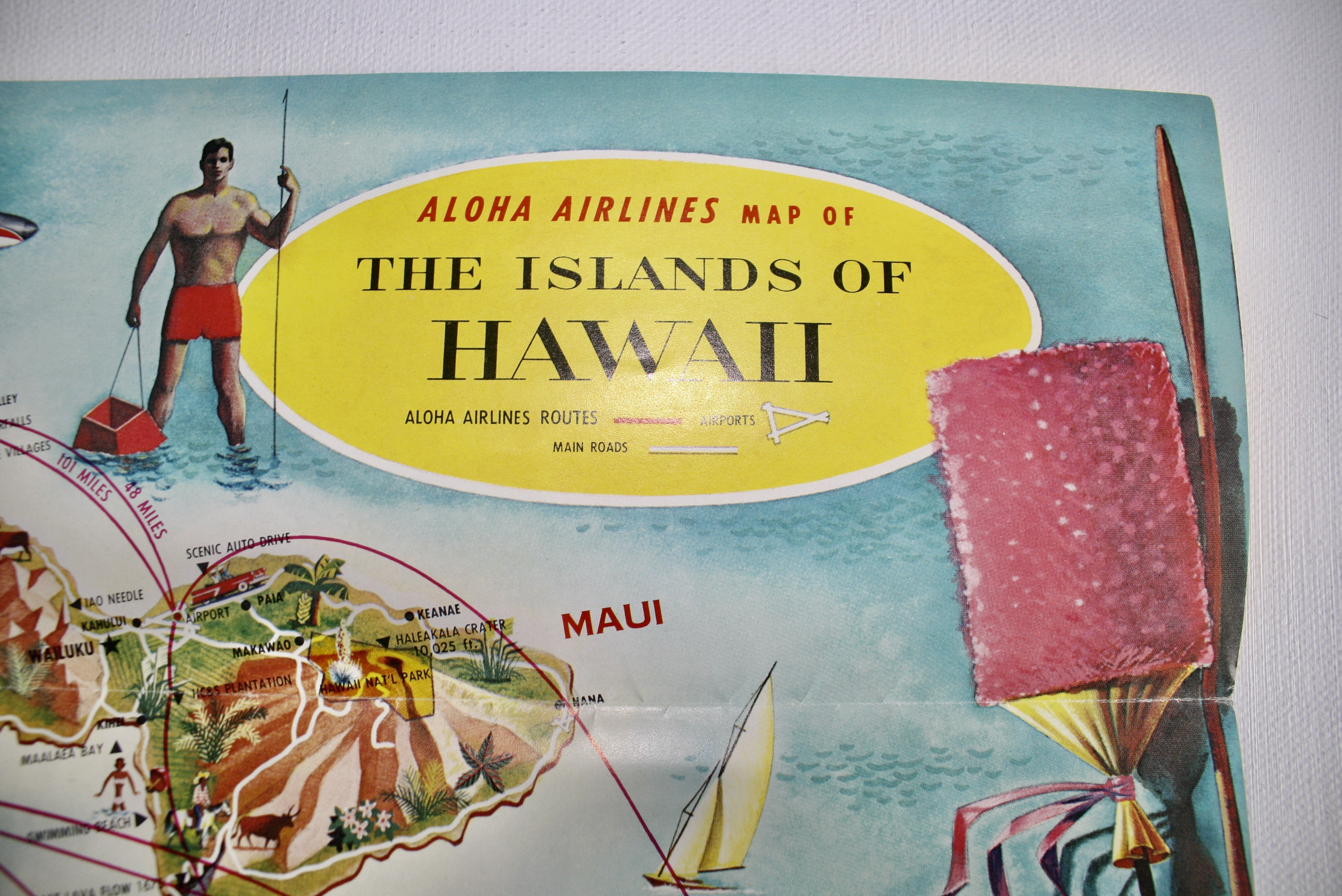 Aloha Airlines Map of the Islands of Hawaii / In Hawaii vacation with ...