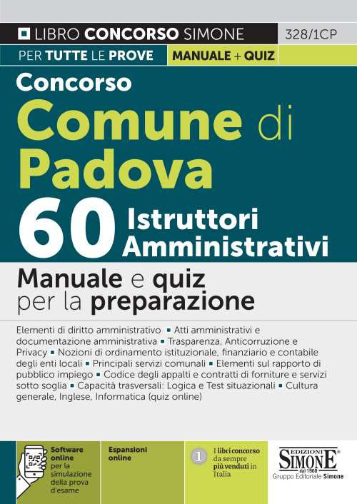 Concorso Comune di Padova 60 Istruttori Amministrativi. Manuale e Quiz per la Preparazione. - AA.VV.