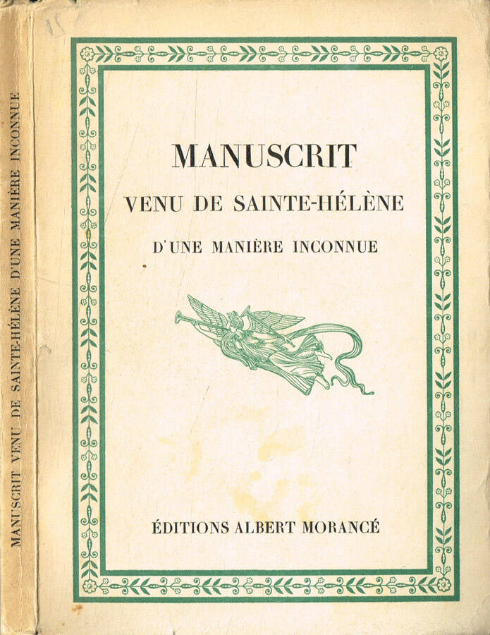 Manuscrit venu de Sainte-Helene d'une maniere inconnue - Aa.Vv.