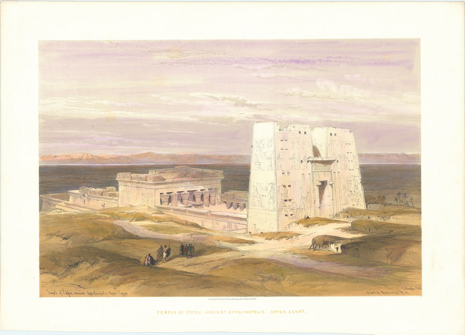 Temple of Edfou. Ancient Appolinopolis. Upper Egypt. by ROBERTS, David ...