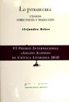 Lo intraducible. Ensayos sobre poesía y traducción - Alejandro Bekes