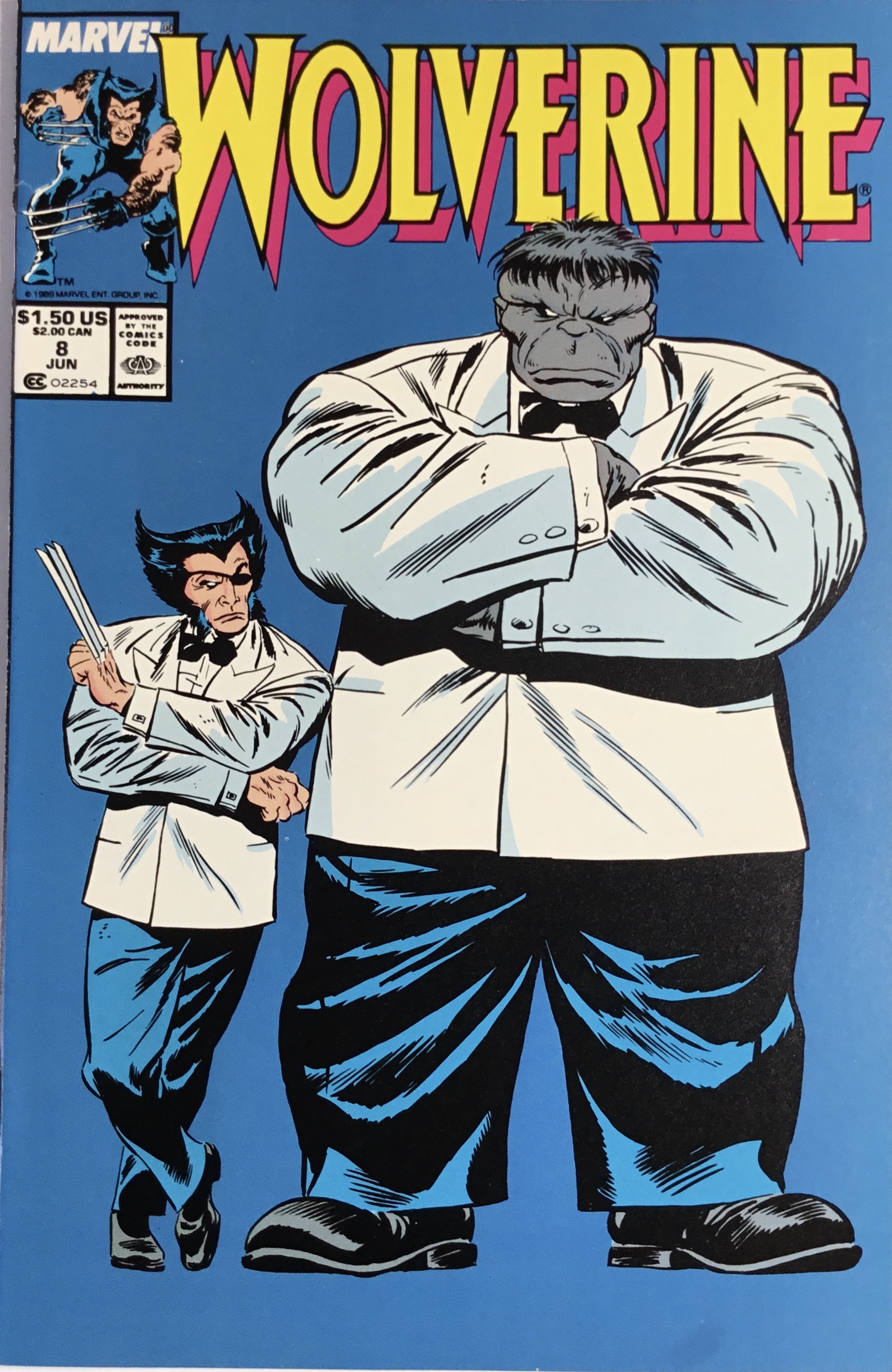 WOLVERINE Nos. 7 & 8 (May & June 1989) (NM) featruing Grey Hulk by  CLAREMONT, CHRIS: (1989) 1st Edition Comic | OUTSIDER ENTERPRISES