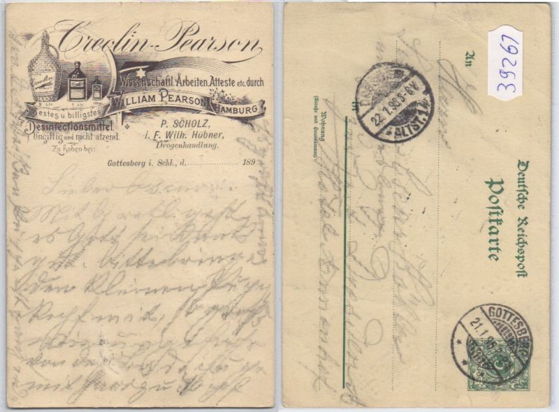 39261 Dr Ganzsachen Postkarte Pp9 Gottesberg In Schlesien Creolin Reklame 1895 By Sammeln Seltenes Ansichtskarten Versandhandel Fur Sammler