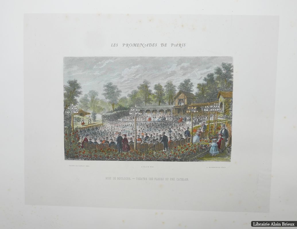 Bois de Boulogne. Théâtre des fleurs du Pré Catelan : gravure GAILDRAU, Jules et LEFEBVRE, E [Bon] [Couverture rigide]