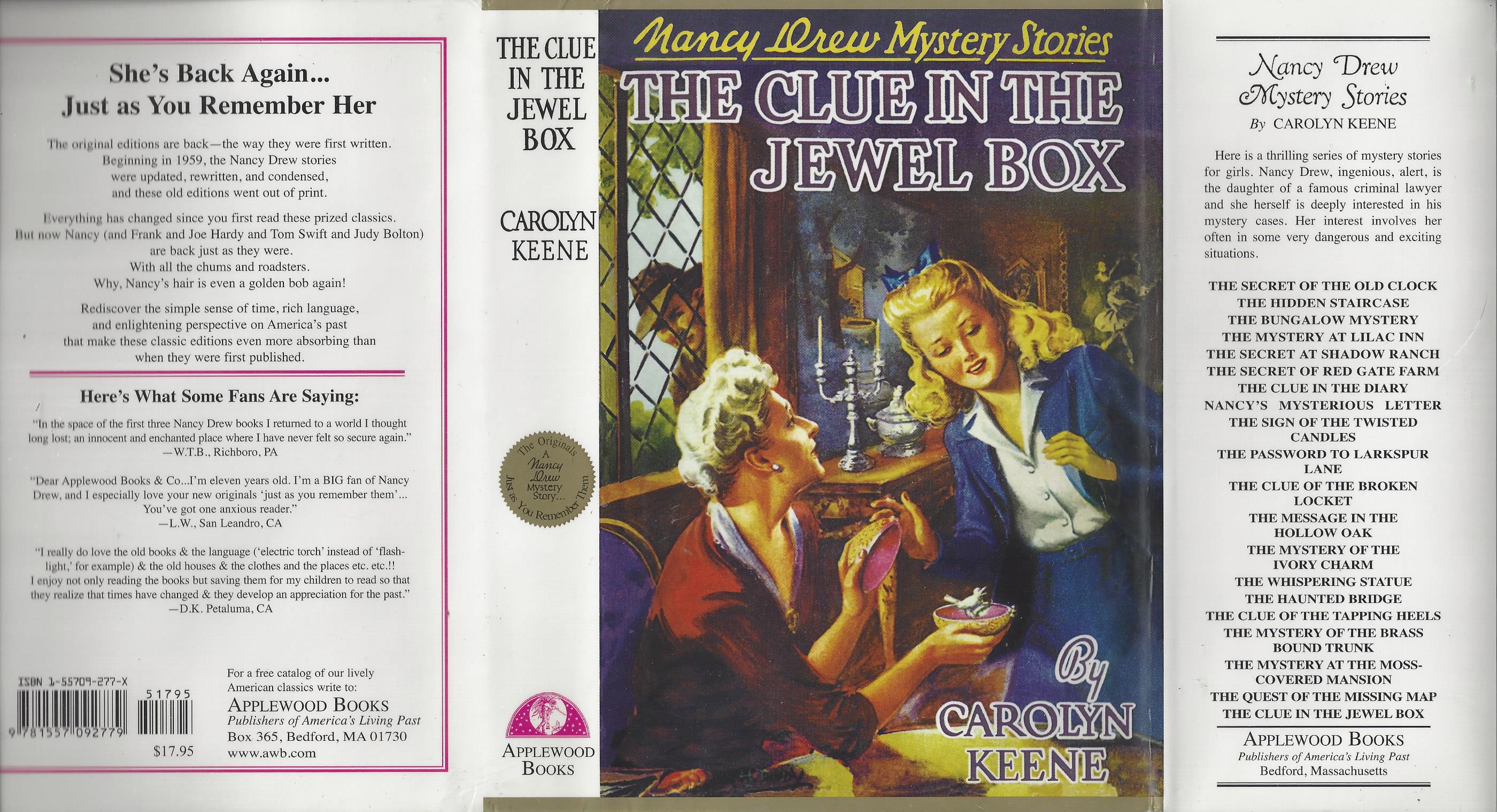 Nancy Drew #20 The Clue In The Jewel Box w/DJ AppleWood Books Fascimile edition of the original 1943 edition Carolyn Keene [Near Fine] [Hardcover]