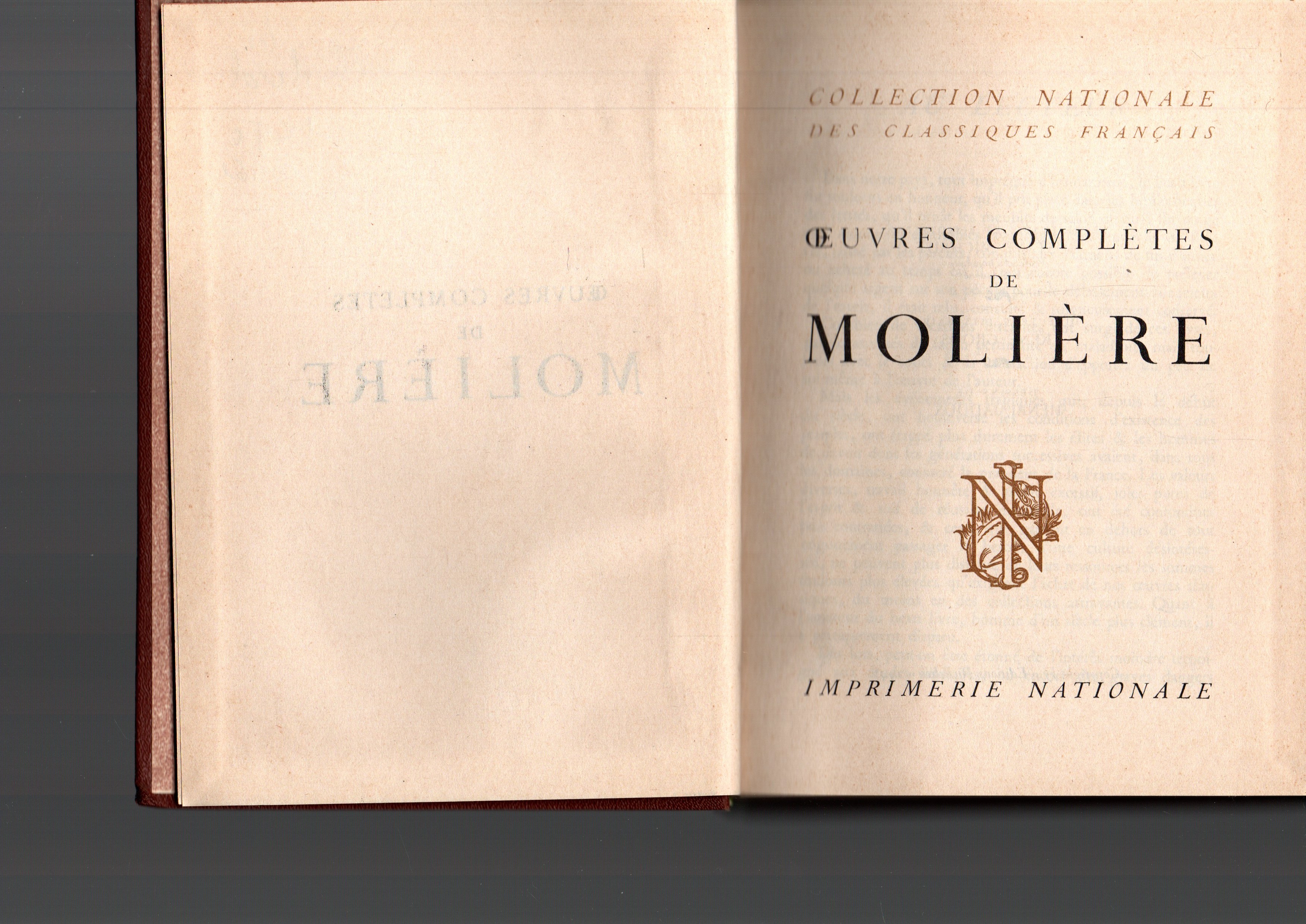 Oeuvres Complete by Moliere – AbeBooks
