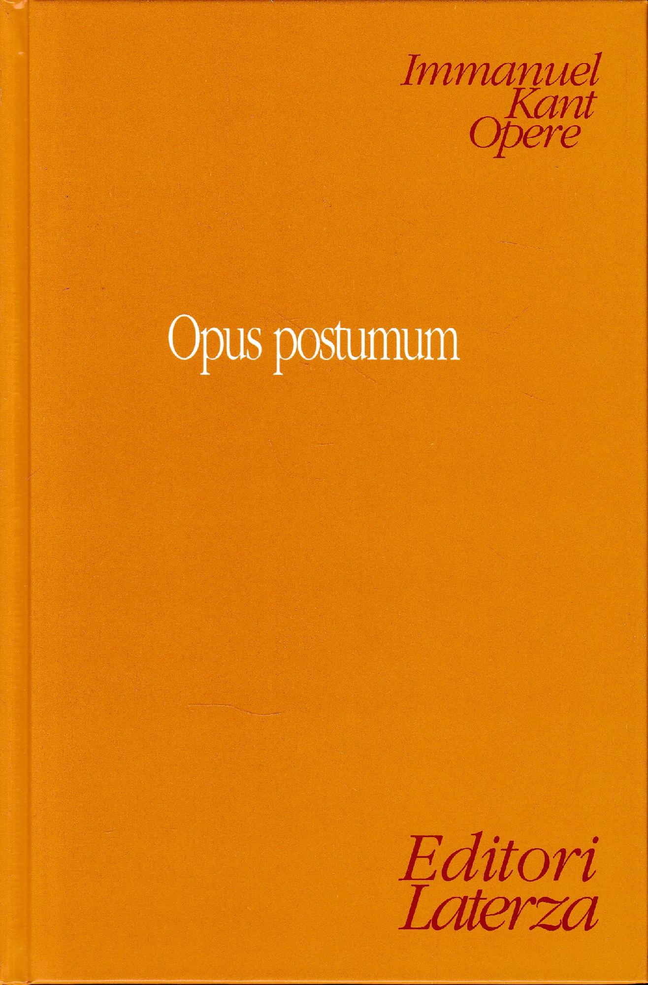 Opus postumum - Kant, Immanuel