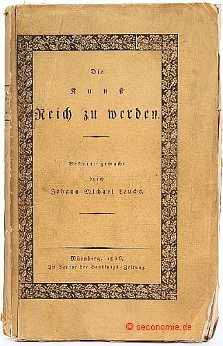 Die Kunst Reich zu werden. - Leuchs, Johann Michael