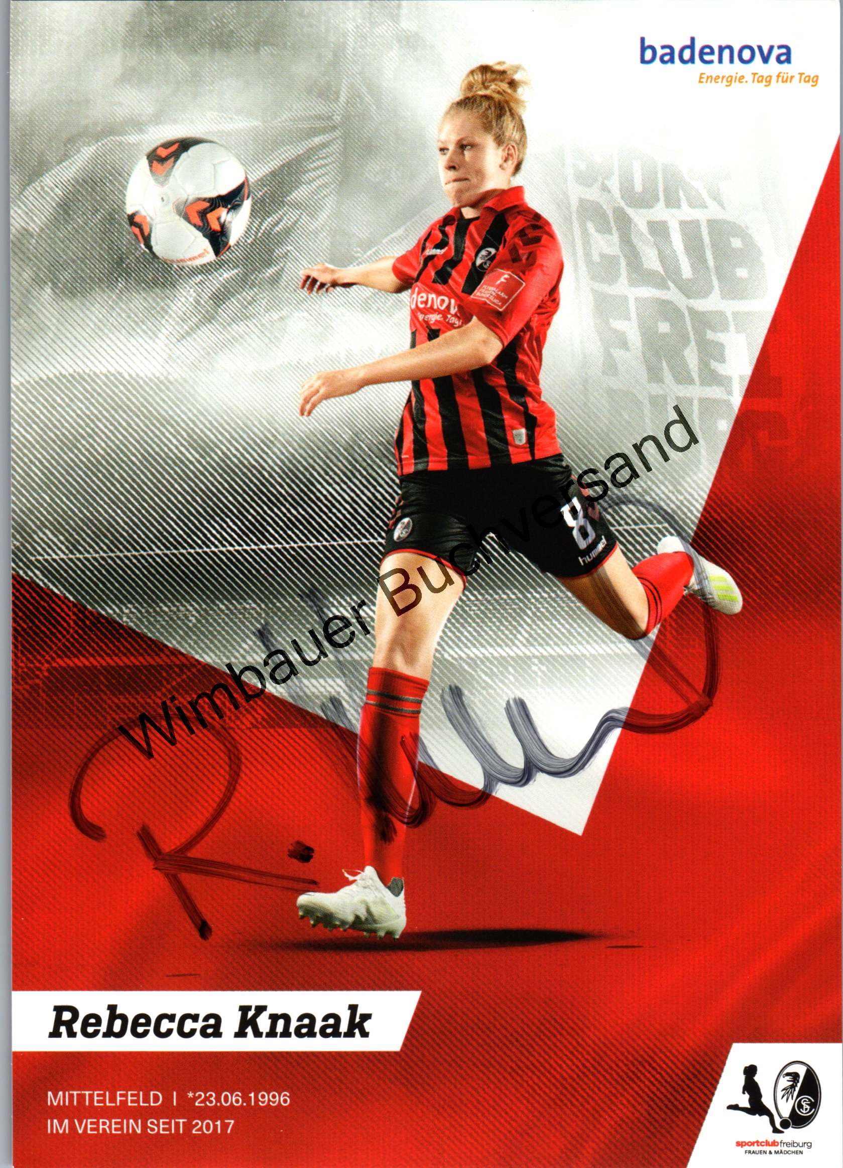 Original Autogramm Rebecca Knaak SC Freiburg Frauen /// Autograph 