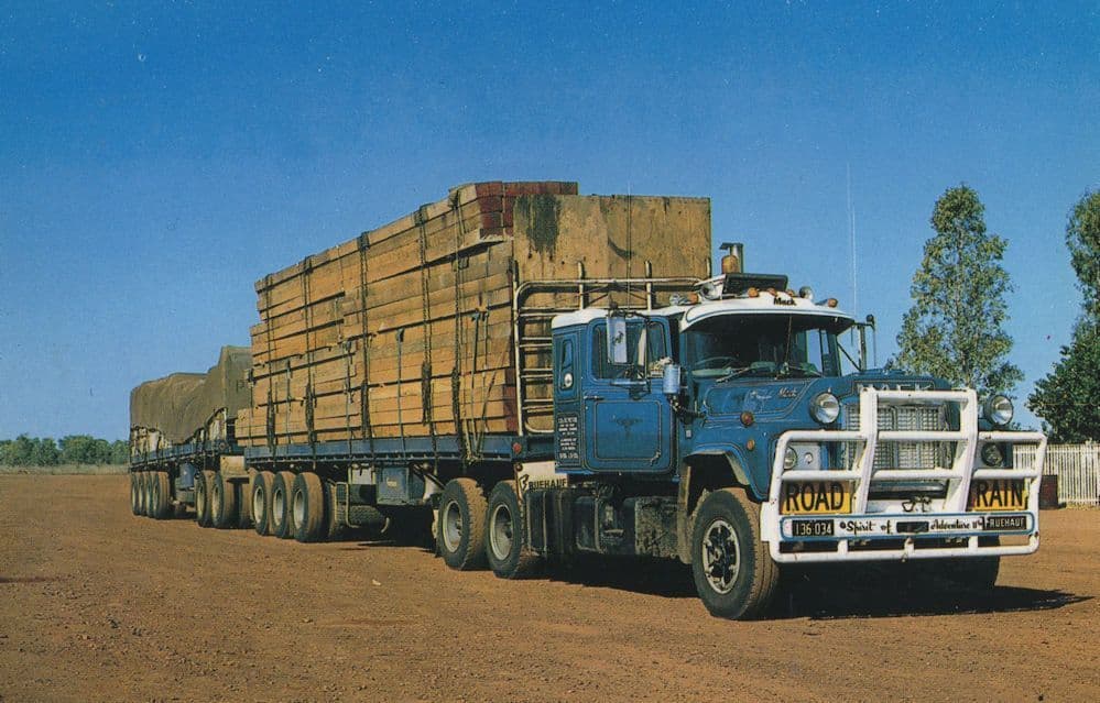 Australian Road Train Rig Truck Postcard: Manuskript / Papierantiquität ...