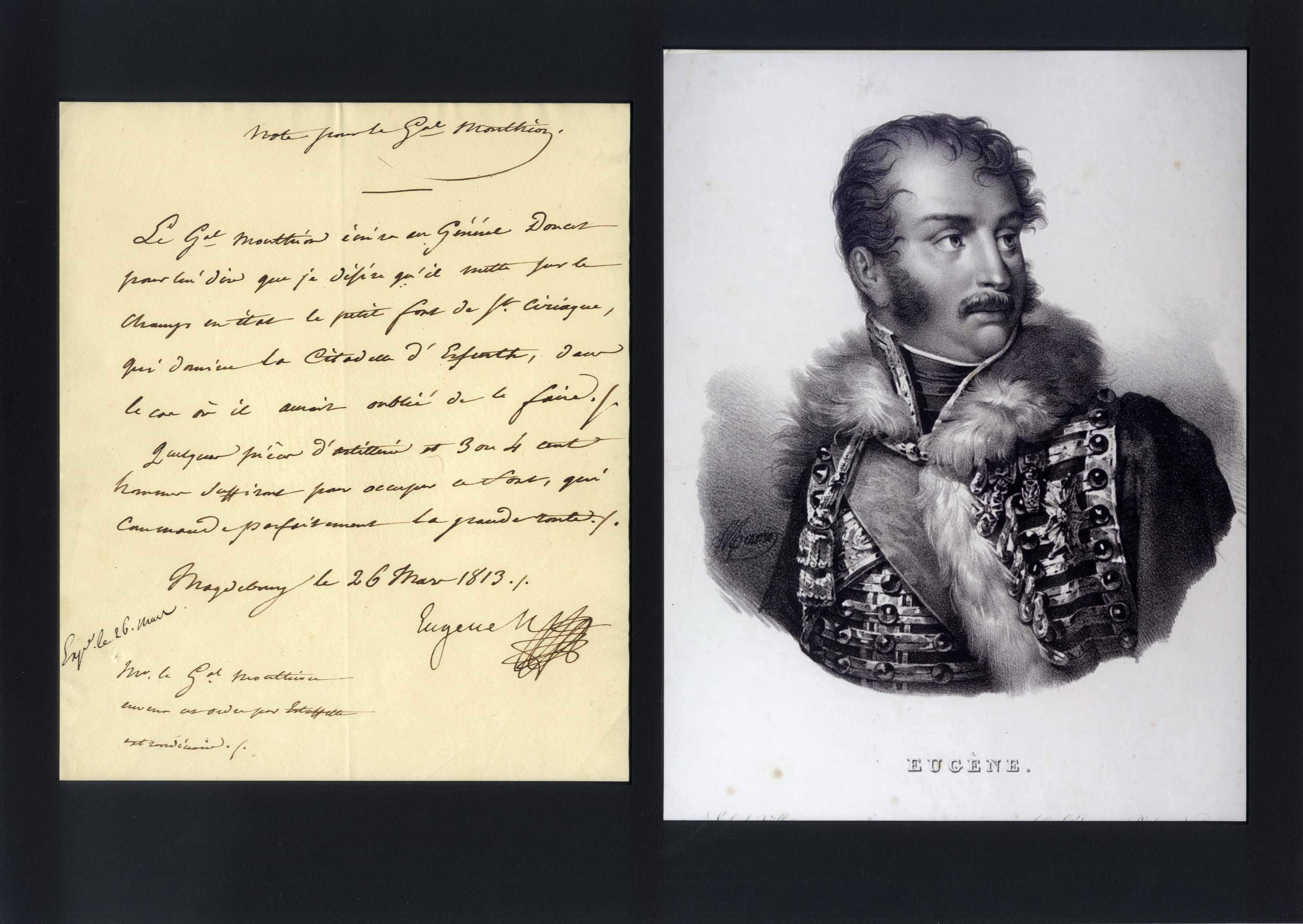 Eugène Rose de Beauharnais autograph | Letter signed Eugène Rose de ...