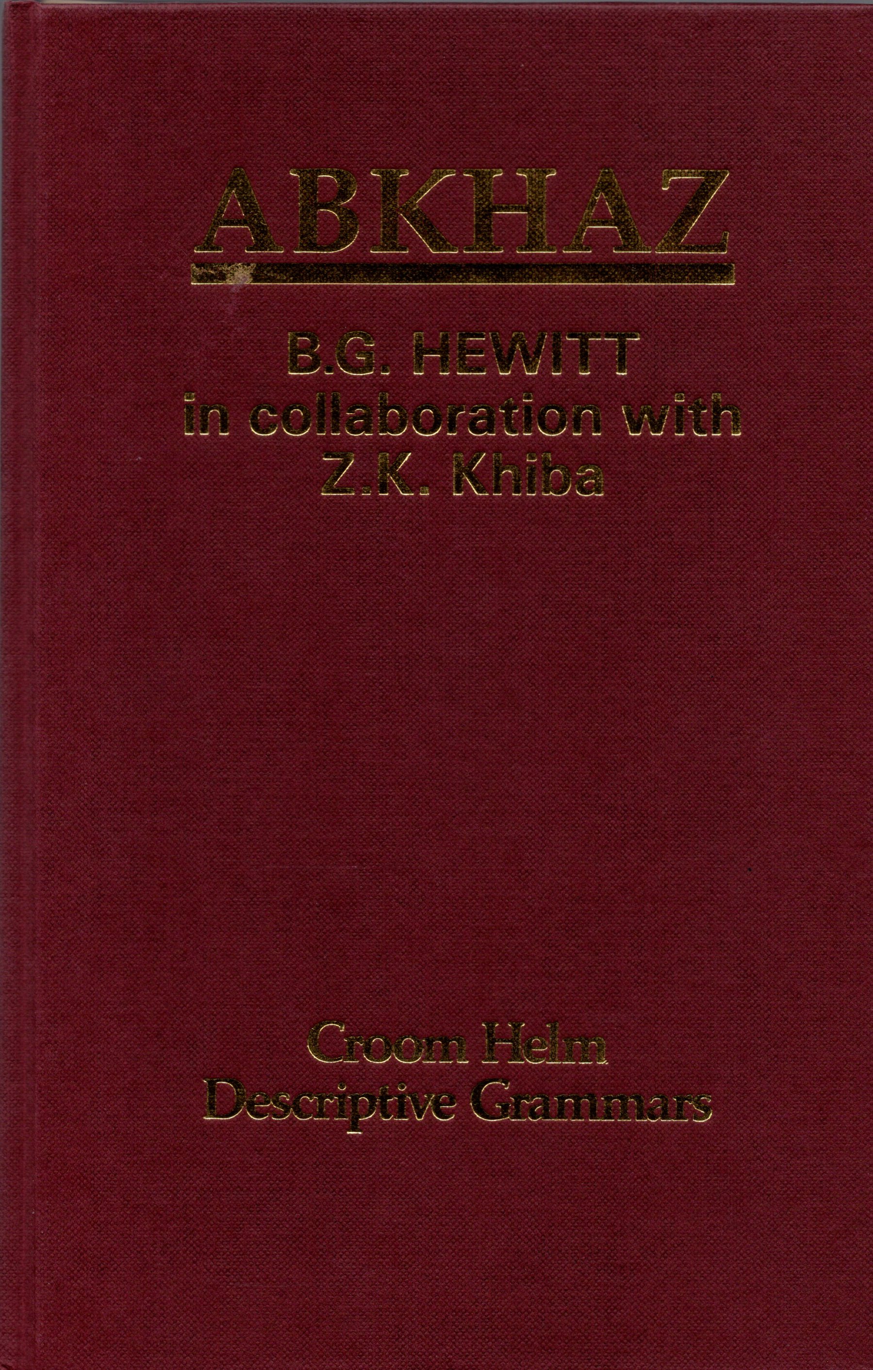 Abkhaz - Hewitt, B. G. ; Z. K. Khiba