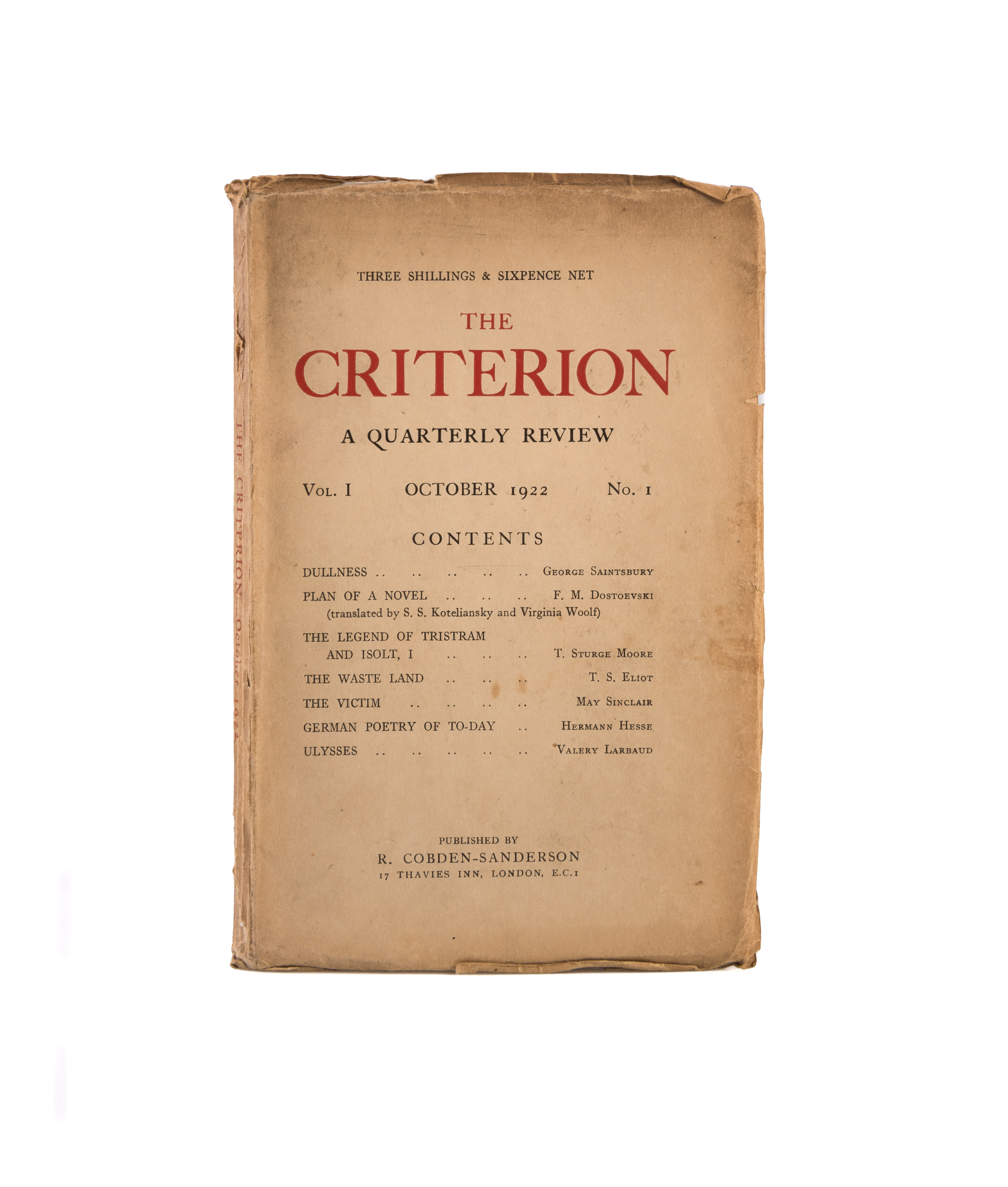 The Waste Land In The Criterion By Eliot T S 1922 Maggs Bros Ltd Aba Ilab Pbfa Ba The Waste Land In The Criterion By Eliot T S 1922 Maggs Bros Ltd Aba Ilab Pbfa Ba