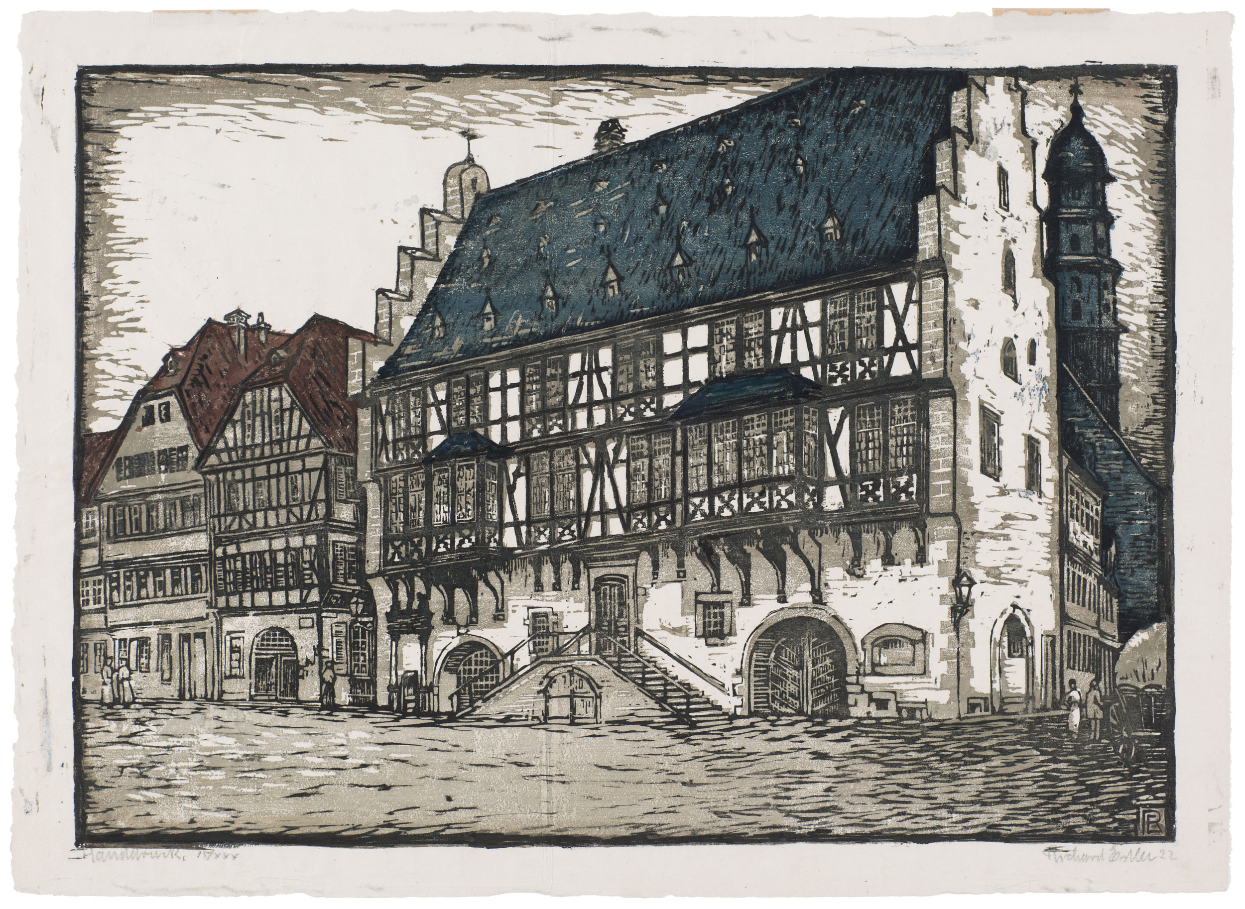 Hanau. Altstädter Rathaus (heute Deutsches Goldschmiedehaus). by Estler ...