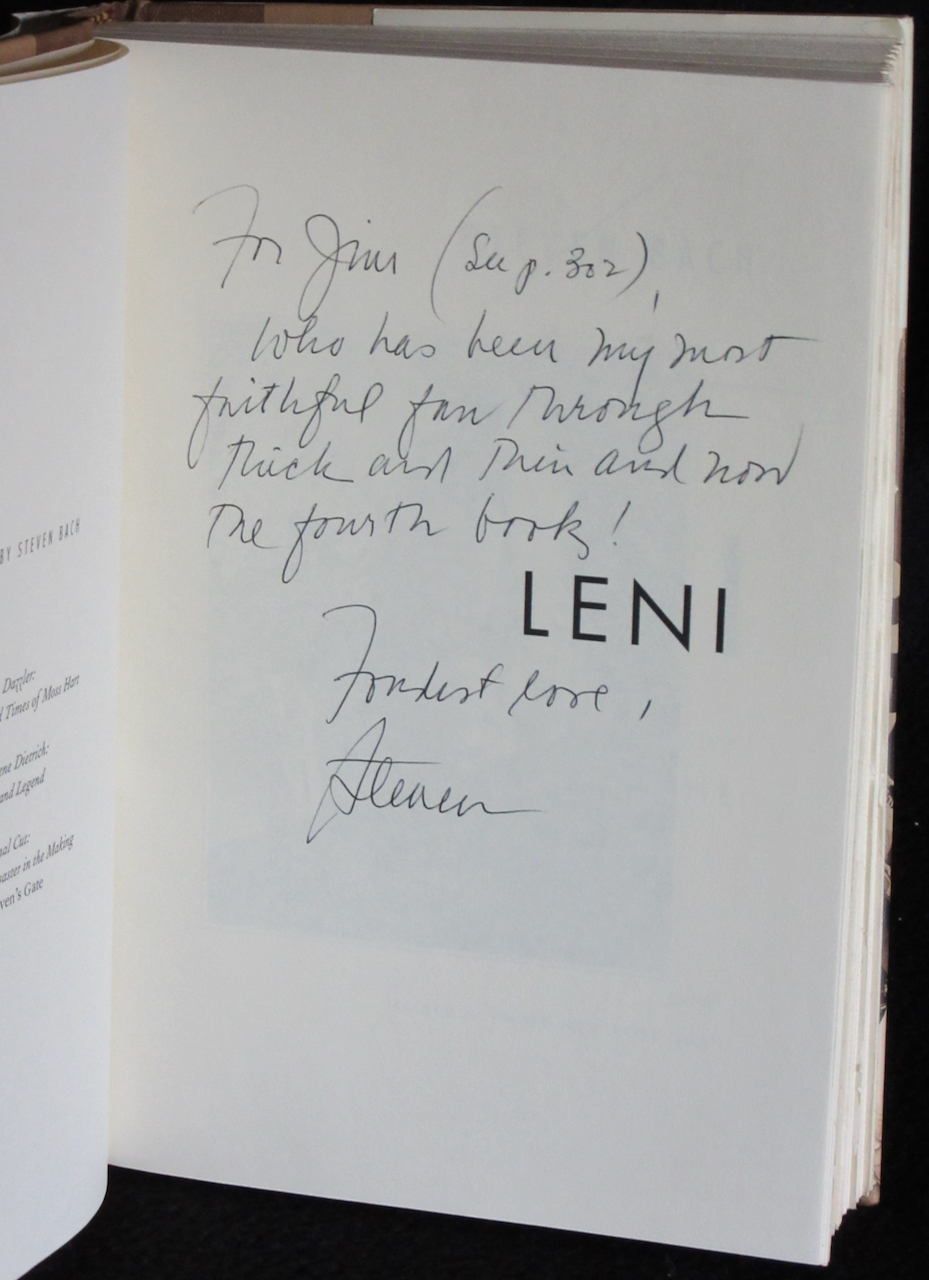 Leni: The Life and Work of Leni Riefenstahl by Bach, Steven: Near Fine ...