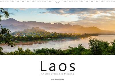 Laos - An den Ufern des Mekong (Wandkalender 2022 DIN A3 quer) : 12 farbenfrohe Aufnahmen aus Laos (Monatskalender, 14 Seiten ) - Jens Benninghofen