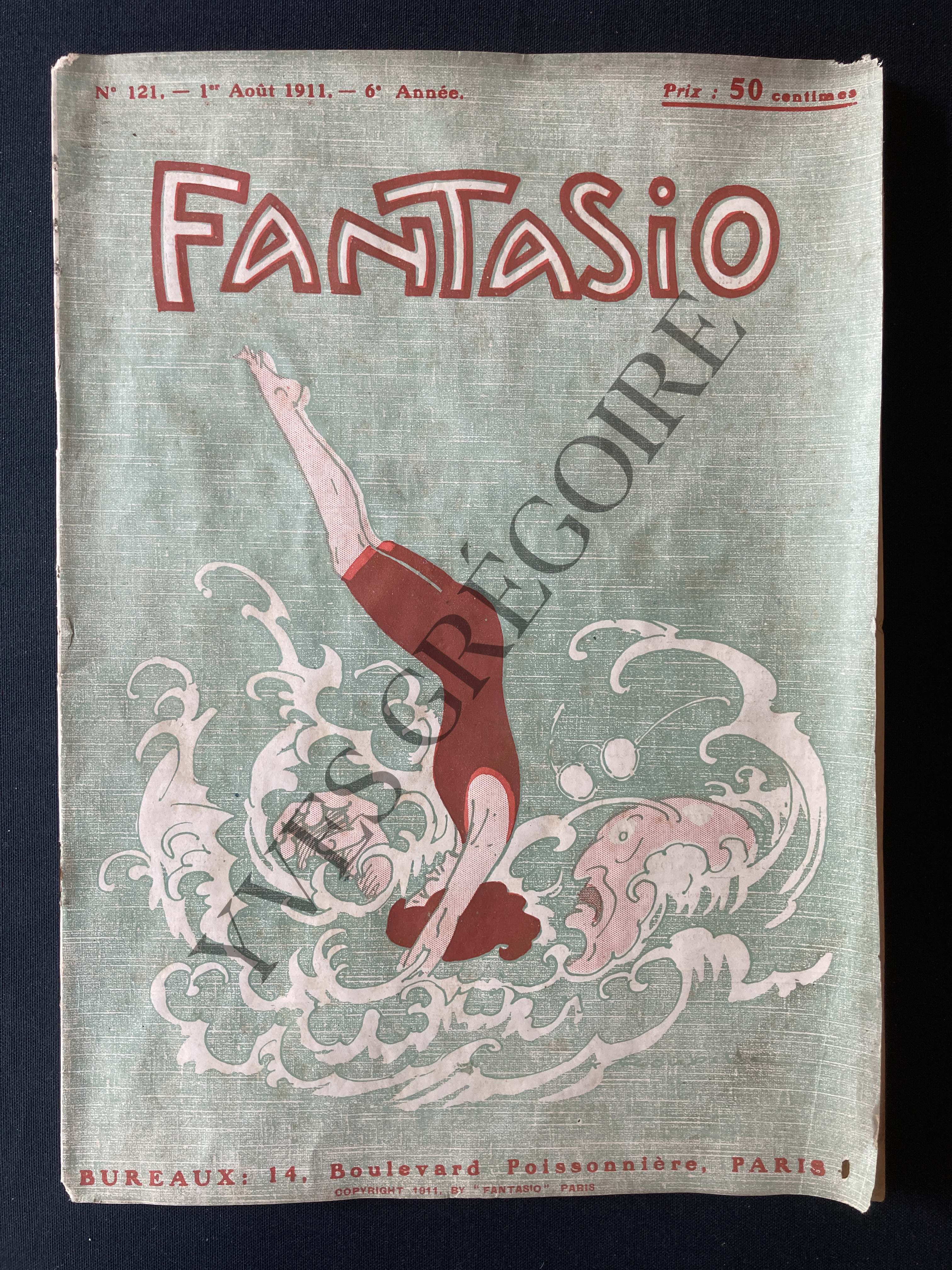 FANTASIO-N°121-1 AOUT 1911 [Bon] [Couverture souple]