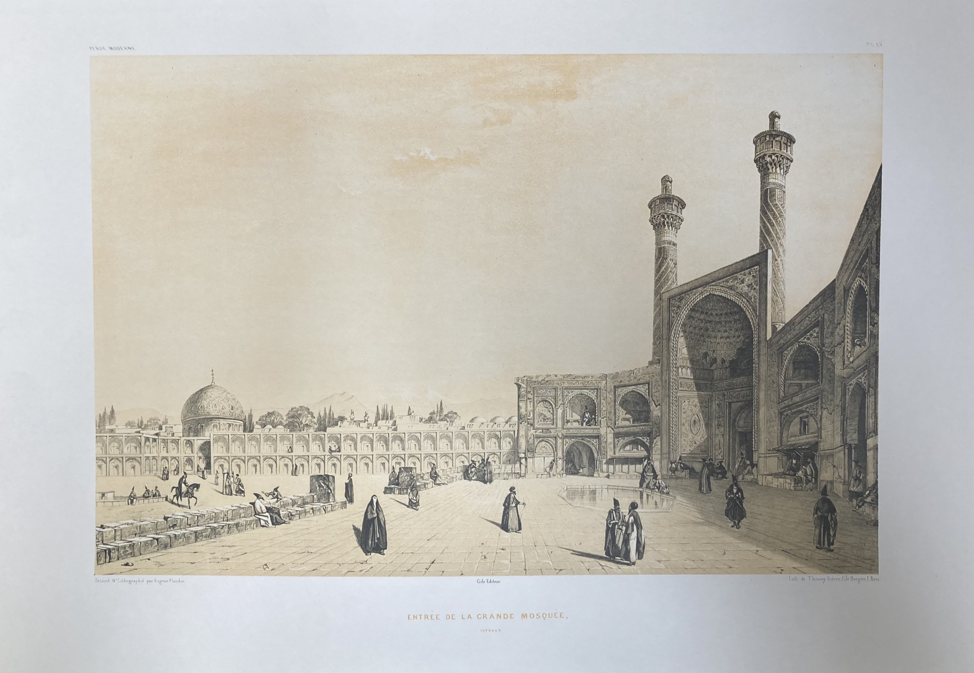  Engraving Of Entree De La Grande Mosquee Ispahan facsimile 