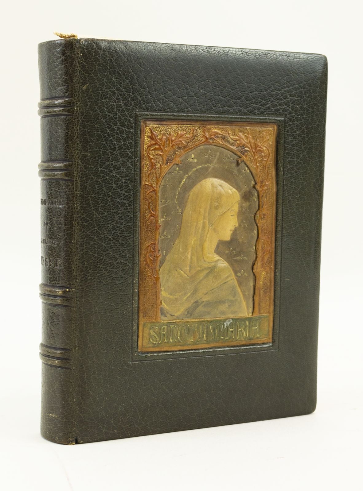 ORDINAIRE DE LA SAINTE MESSE. [with] CÉRÉMONIES DU MARIAGE. [and] PRIÈRES POUR LA COMMUNION (VELLUM PRINTING). (BINDINGS - MODELLED). A HAND-PAINTED