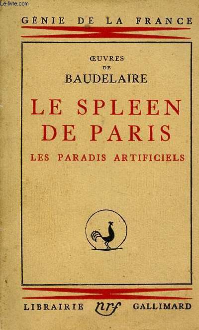 Le spleen de Paris précédé des paradis artificiels - Collection Génie ...