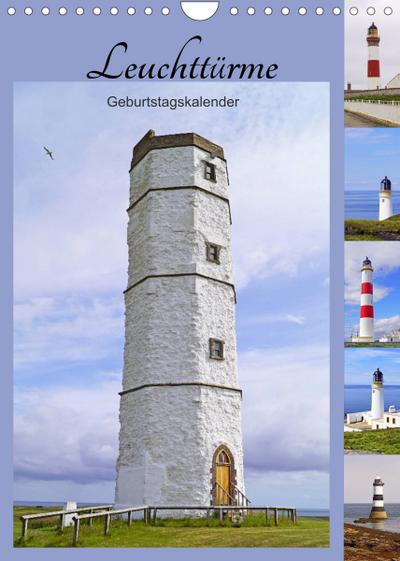 Leuchttürme - Geburtstagskalender (Wandkalender 2022 DIN A4 hoch) : Maritime Navigationshilfen an der Küste der britischen Inseln. (Geburtstagskalender, 14 Seiten ) - Babett Paul - Babett's Bildergalerie