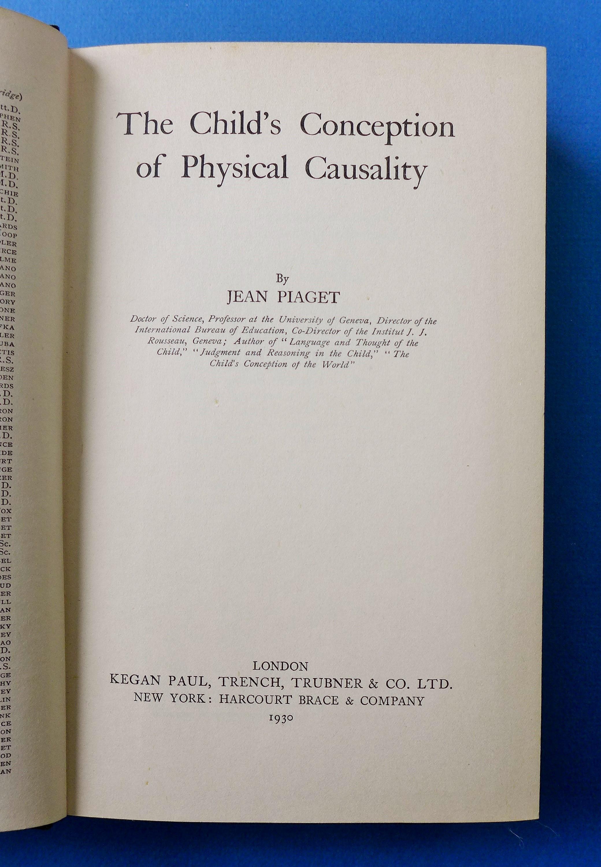 Causality piaget clearance