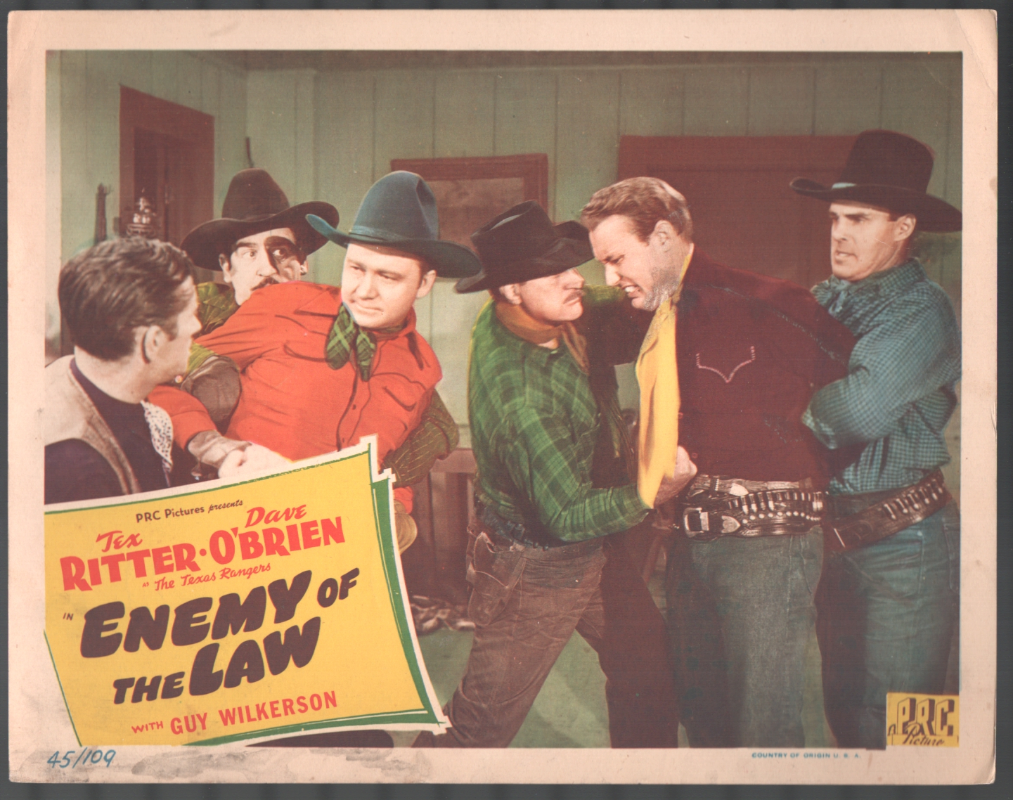 Enemy of the Law 11x14 Lobby Card Jack Ingram Dave O'Brien Tex Ritter ...