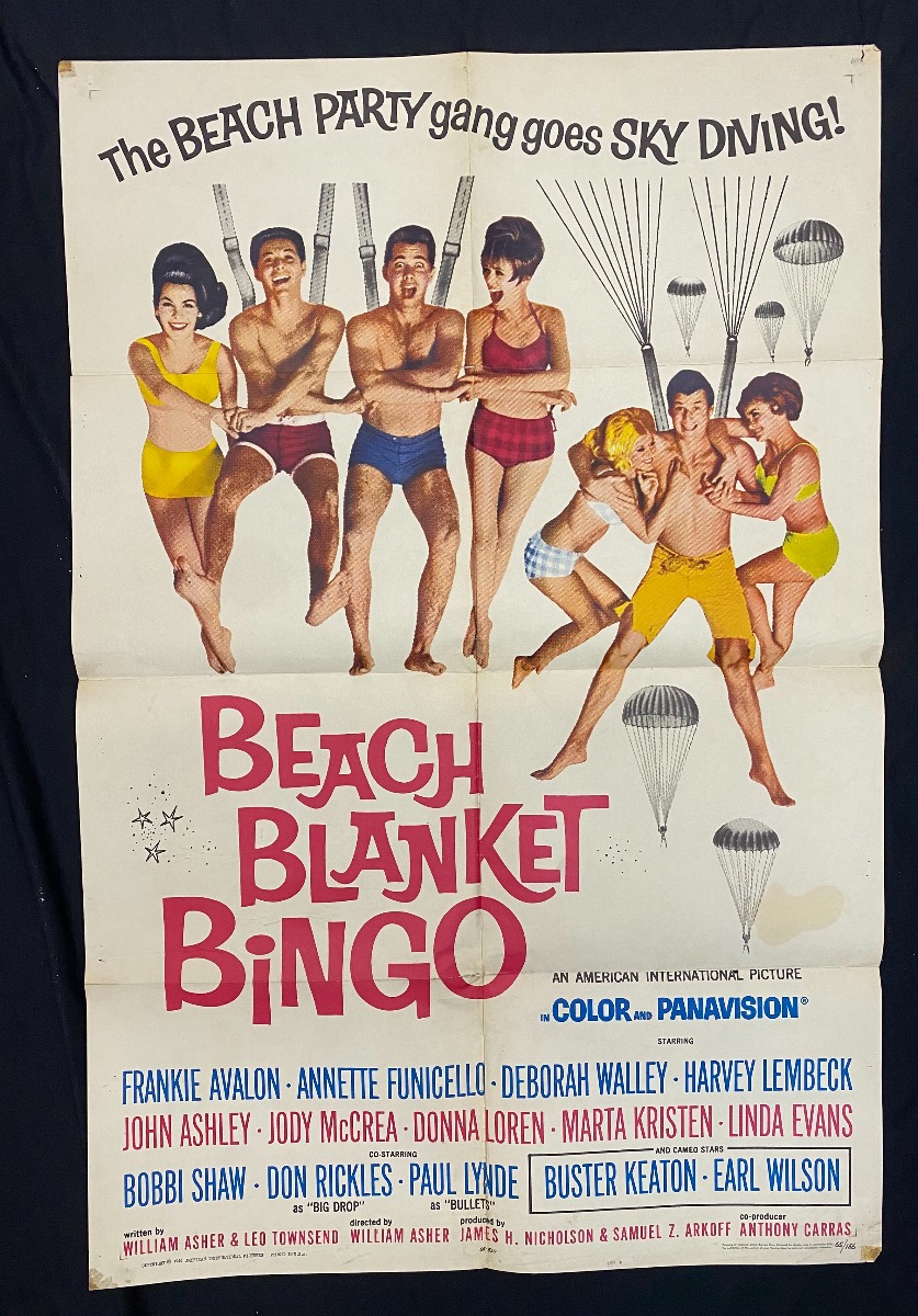 BEACH BLANKET BINGO Button MOVIE Annette Funicello  pin pinback RETRO PARTY film 