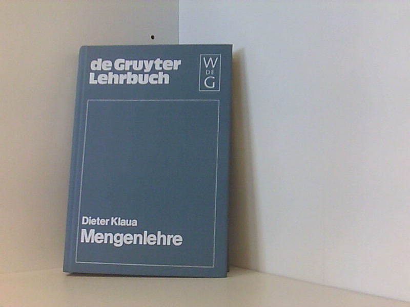 Mengenlehre (De Gruyter Lehrbuch) - Klaua, Dieter