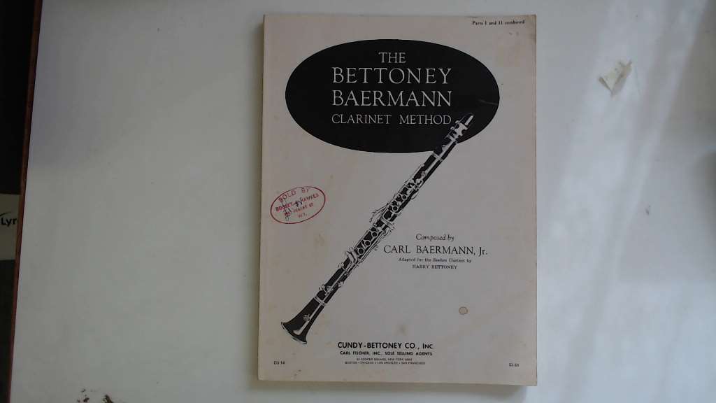 The Bettoney Baermann Method par Carl Baermann Good Paperback Goldstone Rare Books